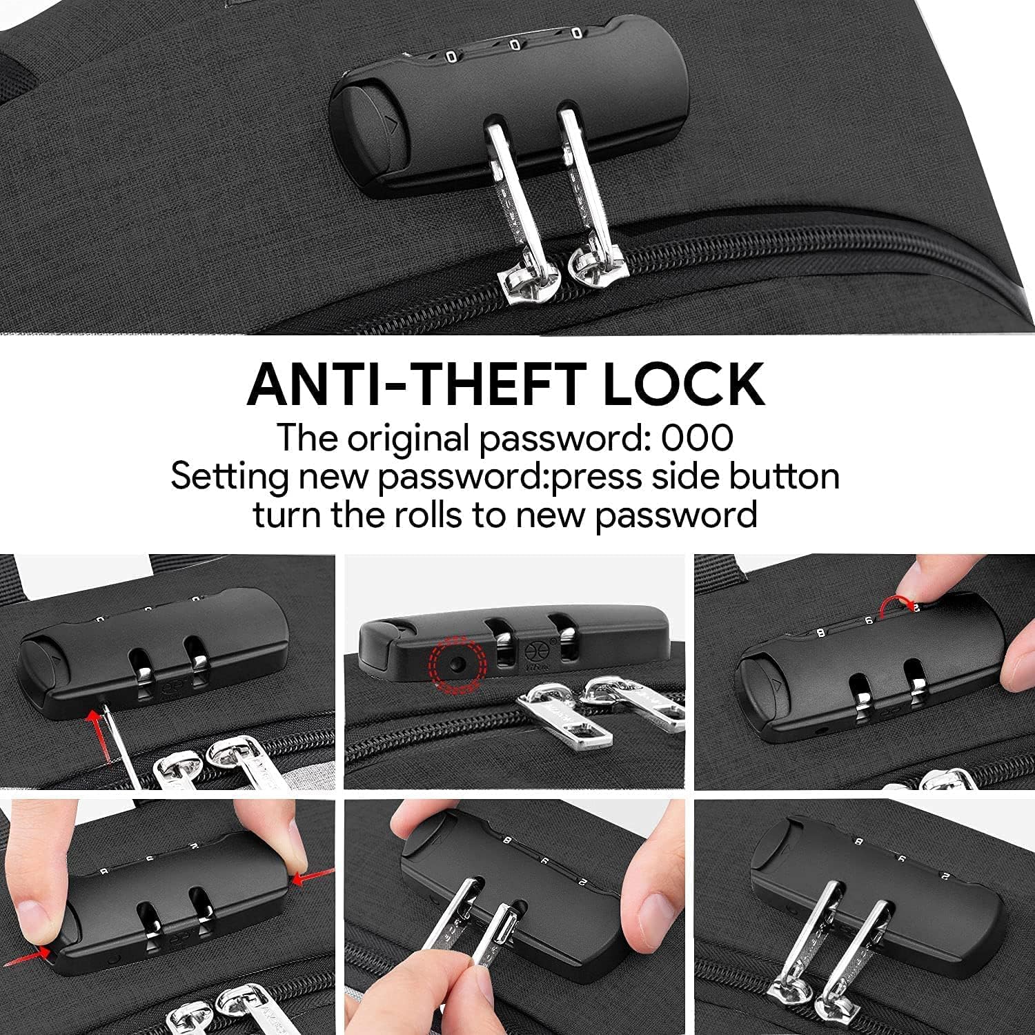 Tzowla Sac à Dos Professionnel antivol 17.3"