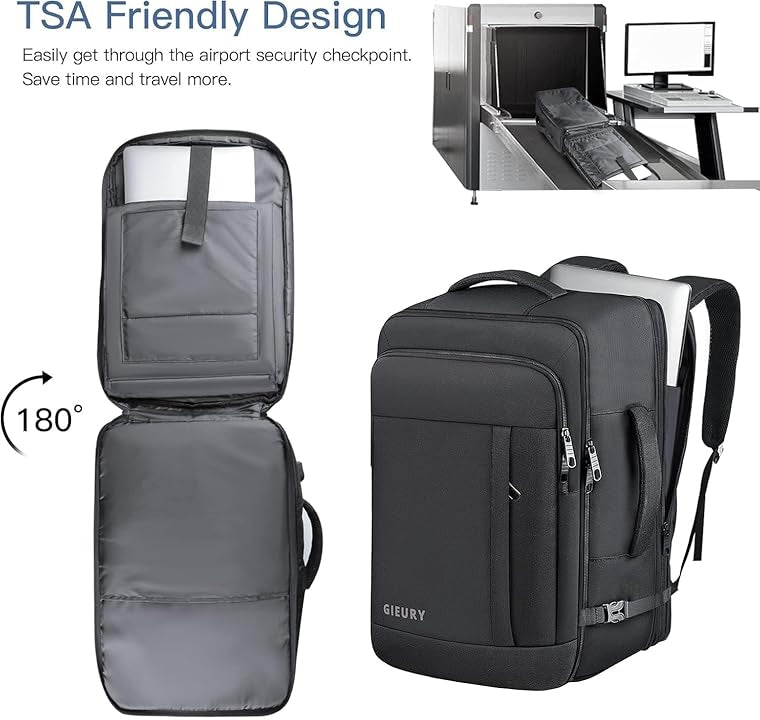 GIEURY sac dos voyage extensible 50L