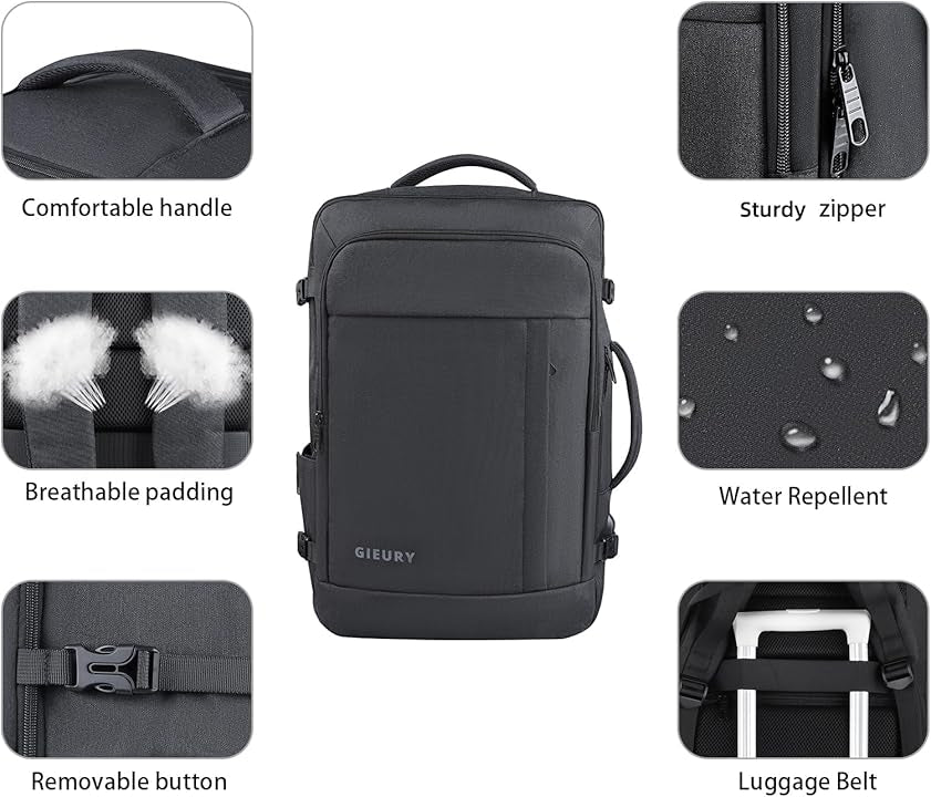 GIEURY sac dos voyage extensible 50L