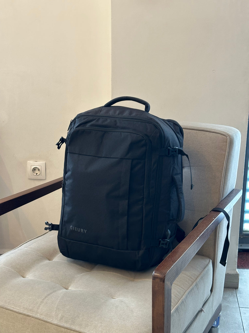 GIEURY sac dos voyage extensible 50L