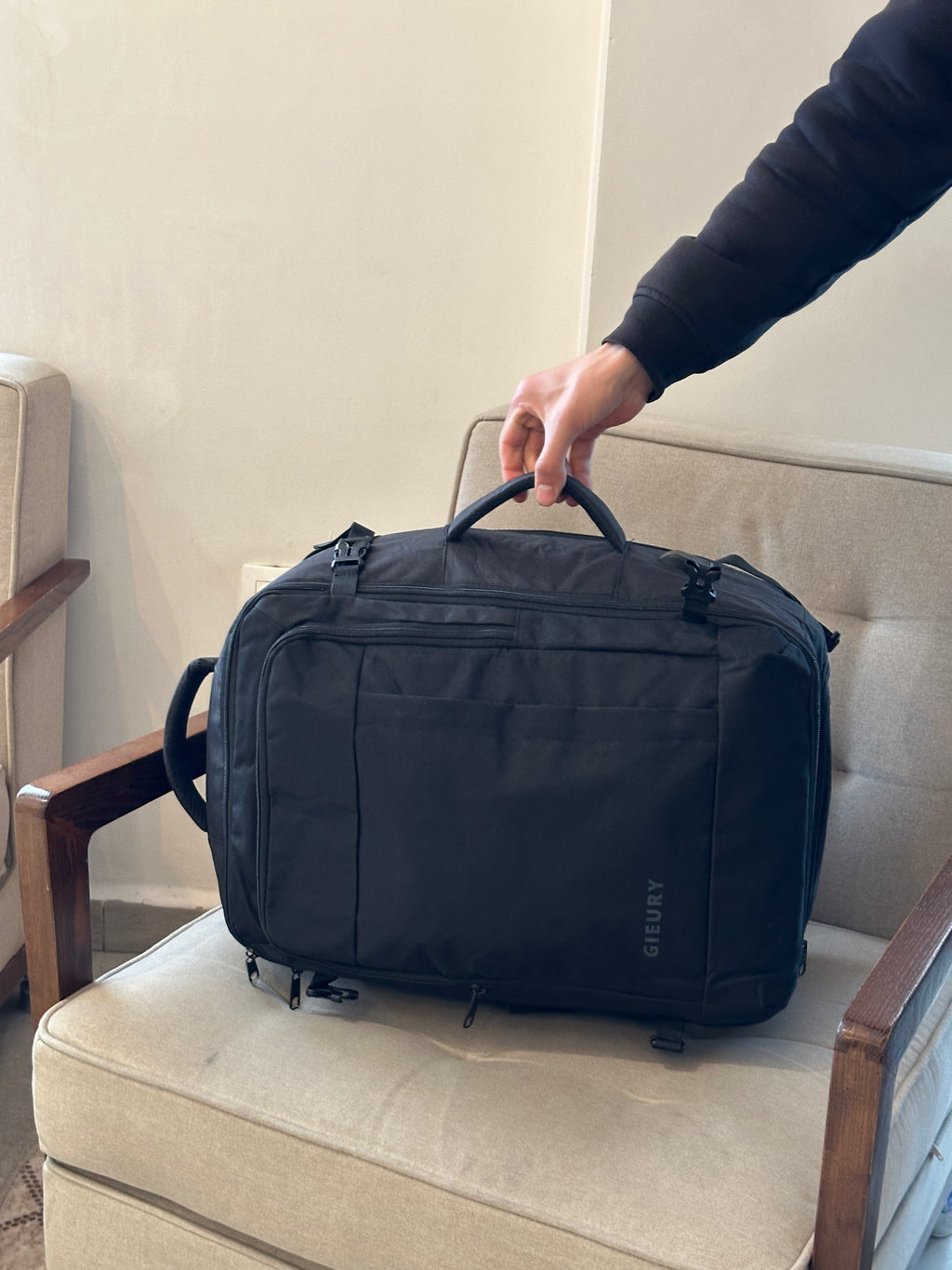 GIEURY sac dos voyage extensible 50L