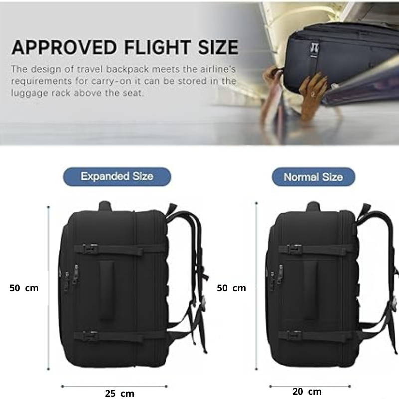 GIEURY sac dos voyage extensible 50L