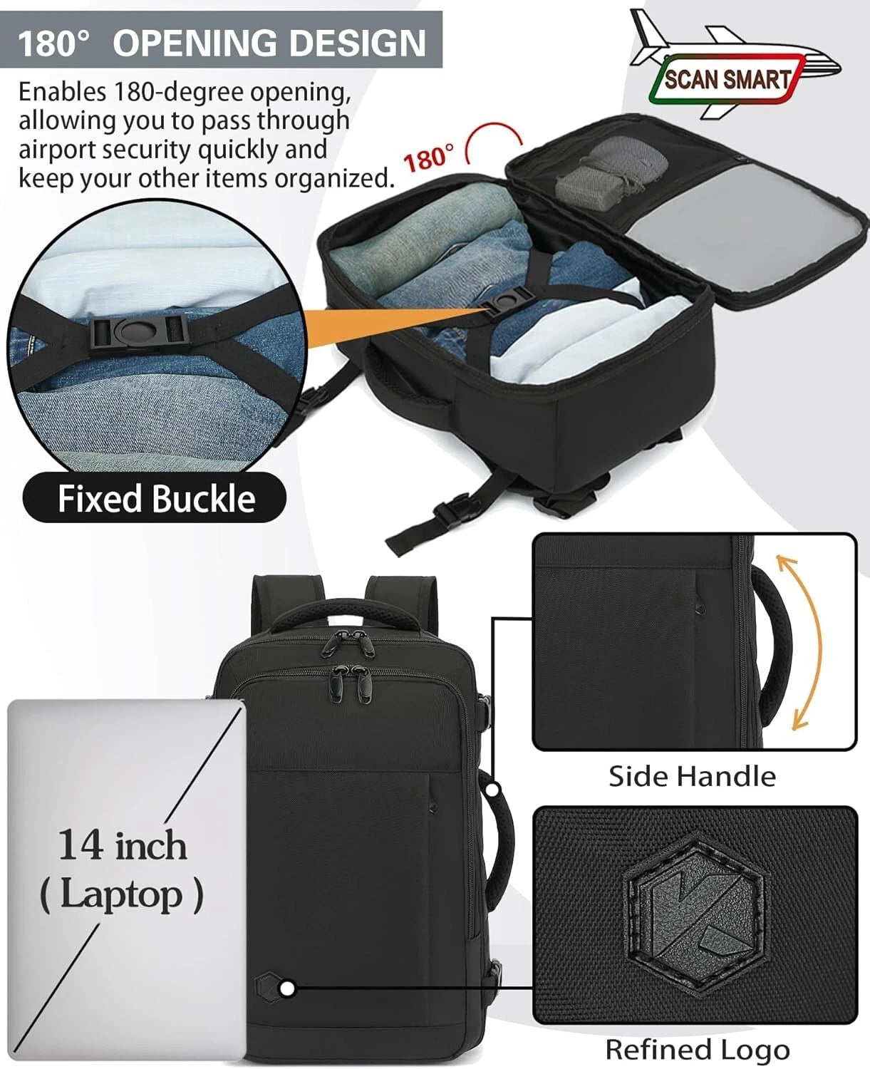 VANKEV sac a dos de voyage RYANAIR